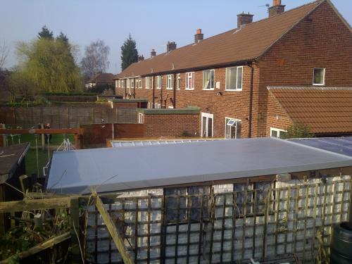 GRP flat roof on a garage in Norwich