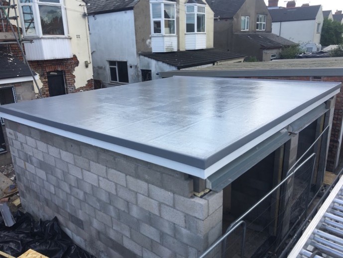 Fibreglass flat roof in Bristol
