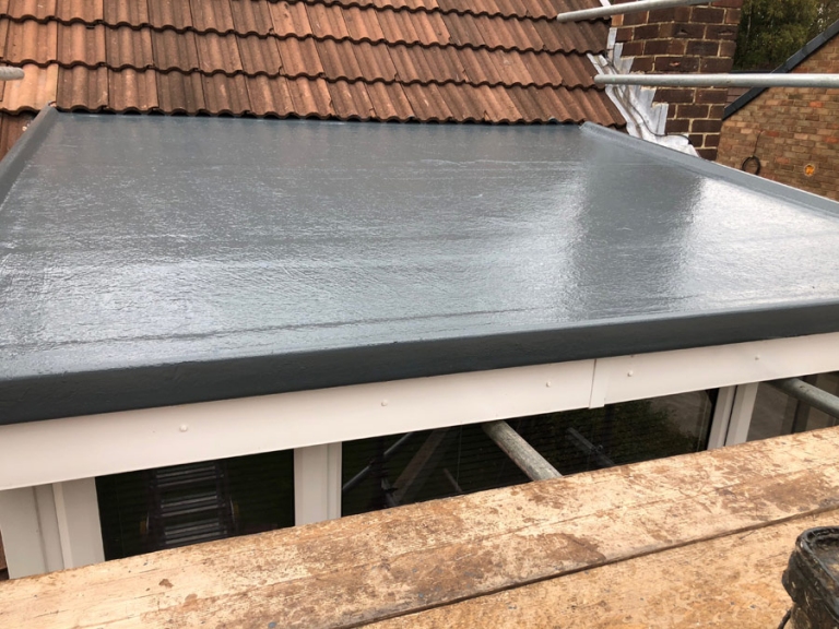 GRP flat roof installation