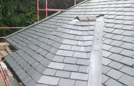 Pitched slate roof installed in Norwich
