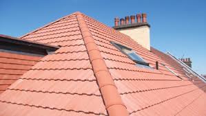 Red tile roof installation