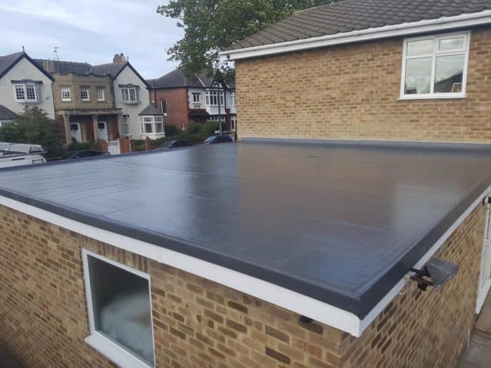 New flat roof installation completed