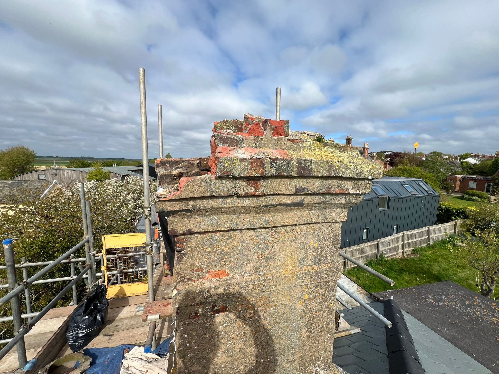 Photo of chimney removal work in Norwich