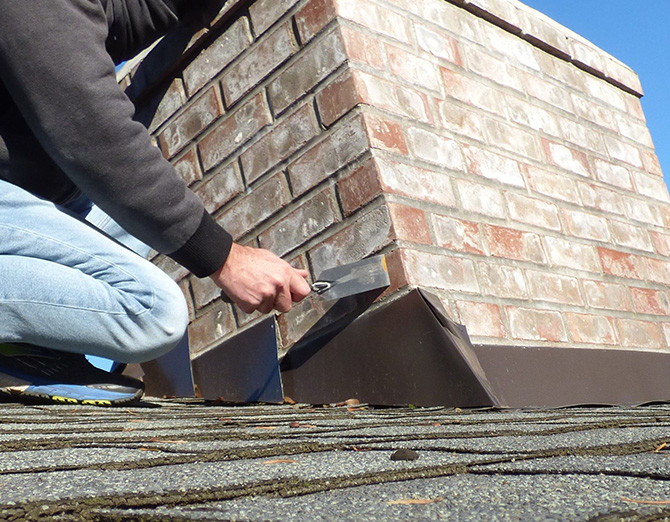 Chimney being pointed in Norwich