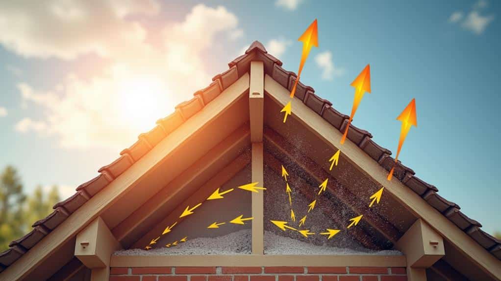 Roof showing the correct flow of roof ventilation