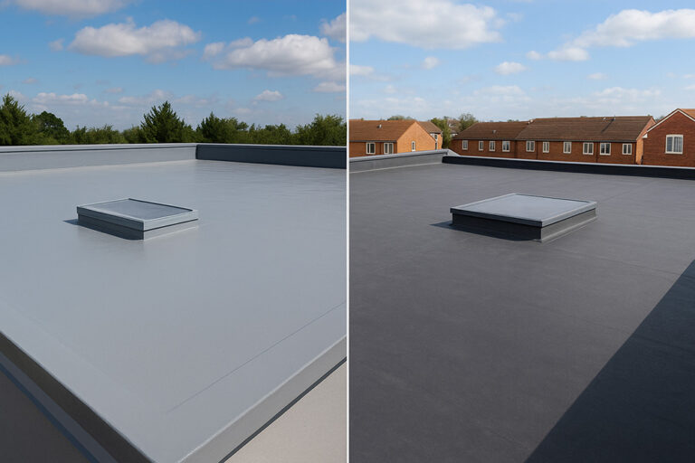 A EPDM and GRP fat roof to compare flat roof materials
