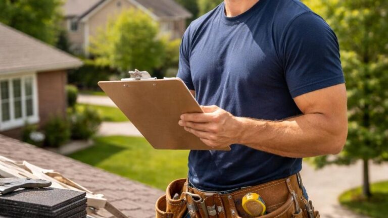 Roofer doing a quote in Norwich