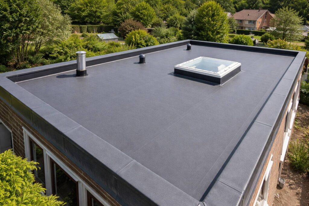 New EPDM flat roof