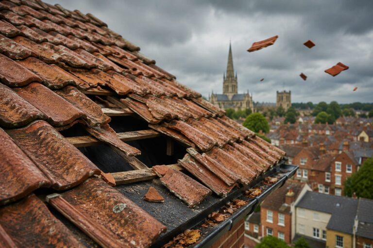 Weak roof tiles in Norwich